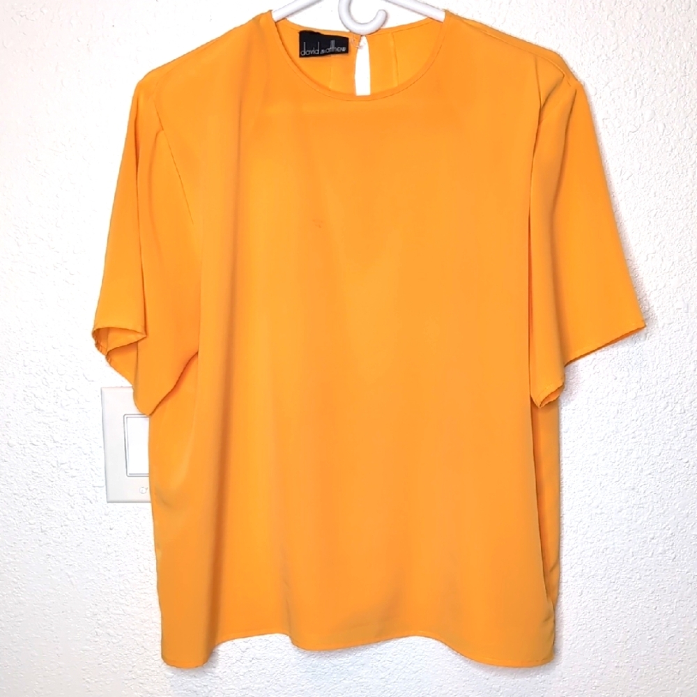 David Matthew Yellow blouse women's size M